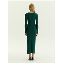 Трикотажное платье макси с драпировкой, PL1477/terrifild