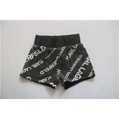 Детский комплект для девочек с пайетками, платье и шорты   КАРЛ ЛАГЕРФЕЛЬ*Д Материал внутри: 100% вискоза