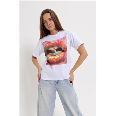 Футболка с принтом (змея)