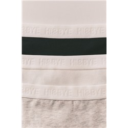 Pack 3 tangas negro, blanco y gris