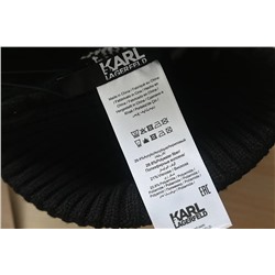 Осенне-зимняя шапка унисекс из контрастной пряжи  Kar*l Lagerfel*d 😎