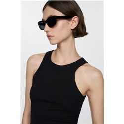 Top canalé algodón