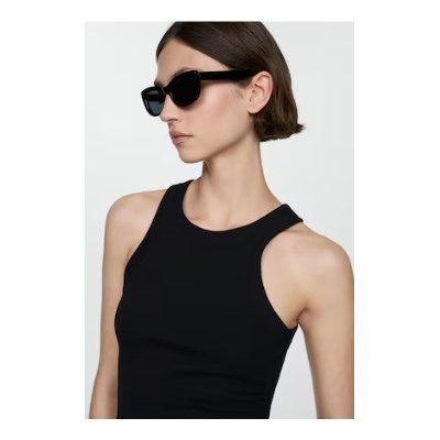 Top canalé algodón