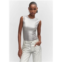 Jeans rectos metalizados