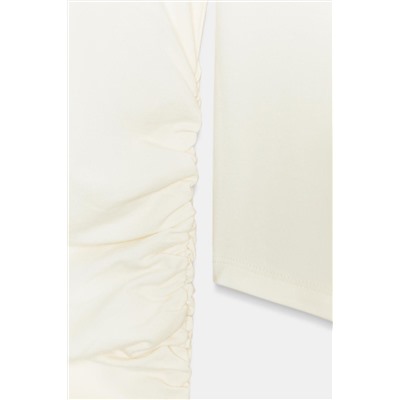 COTTON MODAL RUCHED T-SHIRT