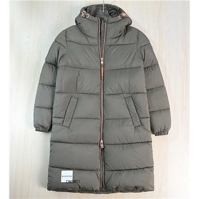 Женское  повседневное хлопковое пальто/куртка средней длины с капюшоном