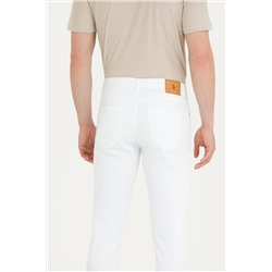 Erkek Beyaz Kanvas Pantolon
