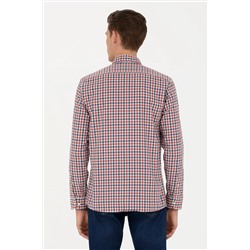 Erkek Bordo Uzun Kollu Gömlek