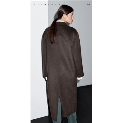 Элегантное двубортное шерстяное пальто  Massim*o Dutti