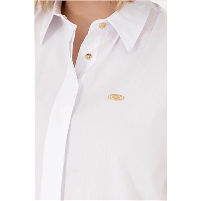 Kadın Beyaz Kısa Kollu Gömlek