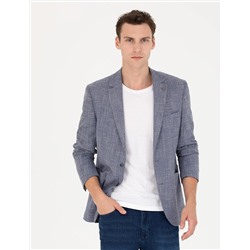 Koyu Mavi Ekstra Slim Fit Blazer Spor Ceket