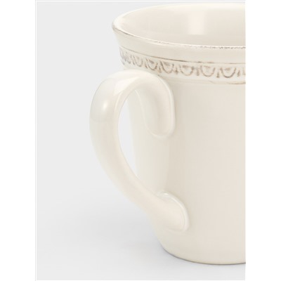 Кружка, 320 мл, каменная керамика, белая, Augusta