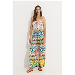 Pantalón pata ancha flores