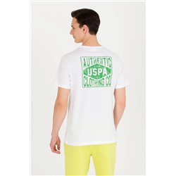 Erkek Beyaz Bisiklet Yaka Tişört