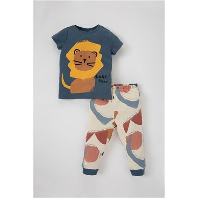 Defacto Erkek Bebek Kısa Kollu Premium 2'li Pijama Takımı Z4269A223SM