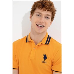 Erkek Koyu Sarı Polo Yaka Basic Tişört