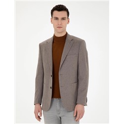 Açık Kahverengi Slim Fit Ceket