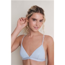 Sujetador triangular microfibra brillo azul claro