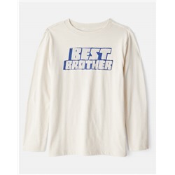 Boys Best Brother Long-Sleeve Graphic Tee - White