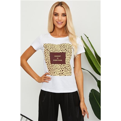 Футболка с леопардовым принтом ЛЕОWSP