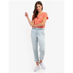 TWIST NECK SNOW YARN T-SHIRT