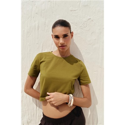 CROPPED SHORT SLEEVE T-SHIRT