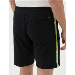 Siyah Slim Fit Örme Şort