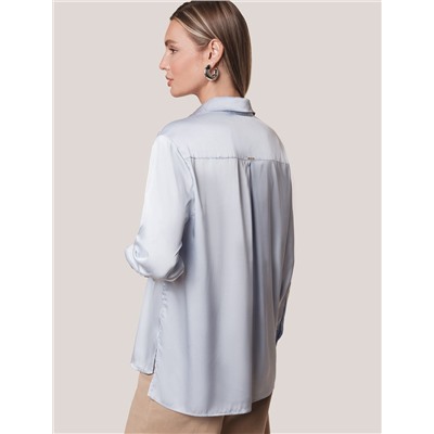 Блузка из сатина с эластаном