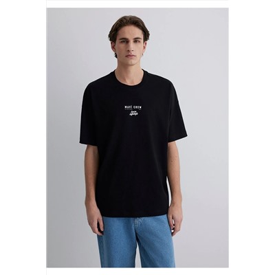 Mavi Minimal Logo Baskılı Siyah Tişört Relaxed Fit / Rahat Kesim 0612709-900