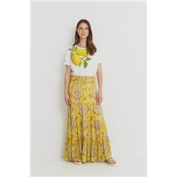 Falda larga campana paisley