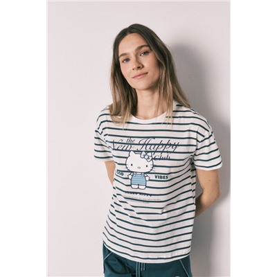 Pijama corto Hello Kitty rayas