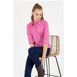 Kadın Pembe Uzun Kollu Basic Gömlek