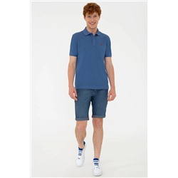 Erkek Açık Lacivert Basic Polo Yaka Tişört