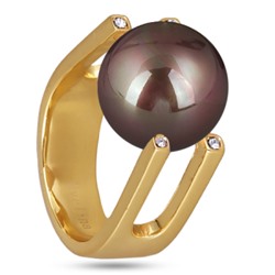 Кольцо (Майорка 14мм шоколад ; покрытие золото), Есть комплект