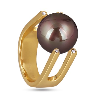 Кольцо (Майорка 14мм шоколад ; покрытие золото), Есть комплект