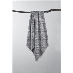 Denizli Concept Gri Barok Desenli Peştamal - 90x170 Cm - %100 Pamuk Peştemal Model
