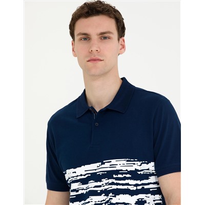 Lacivert Slim Fit Polo Yaka Tişört