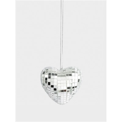 Игрушка елочная, 3х5 см, пенопласт/стекло, Сердце, Event