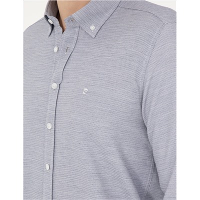 Lacivert Slim Fit Uzun Kollu Gömlek