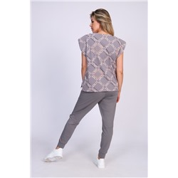 Женский костюм с брюками и футболкой 347