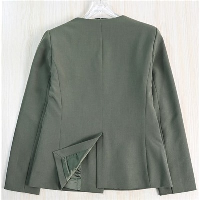 Женский стильный, слегка эластичный жакет, с отворотами на одной пуговице