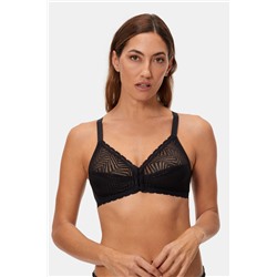 Sujetador negro postural sin aros cierre delantero