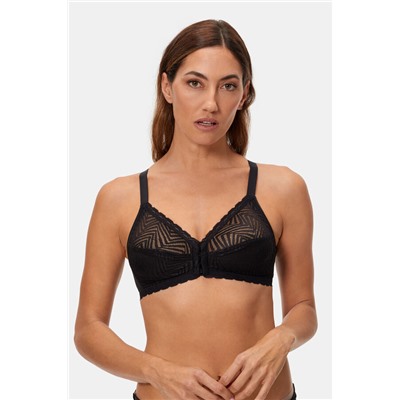 Sujetador negro postural sin aros cierre delantero