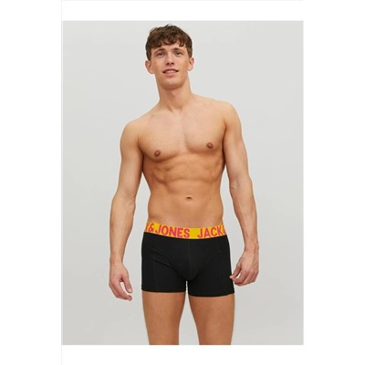 Jack & Jones Erkek 3'lü Renkli Logolu Boxer Paketi