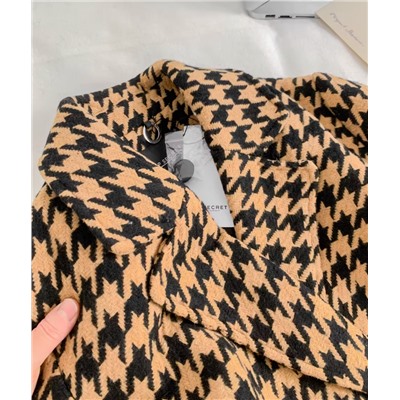 Винтажное шерстяное полу пальто с рыхлым силуэтом и лацканом ТОП СЕКРЕТ