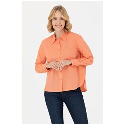 Kadın Somon Uzun Kollu Gömlek