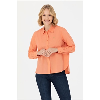 Kadın Somon Uzun Kollu Gömlek