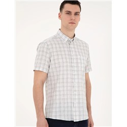 Yeşil Regular Fit Kısa Kollu Gömlek