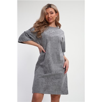 Платье туника варенка с принтом Сердце ТП-02