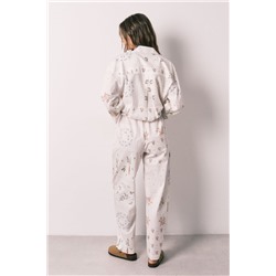 Pantalón largo 100% algodón estampado floral